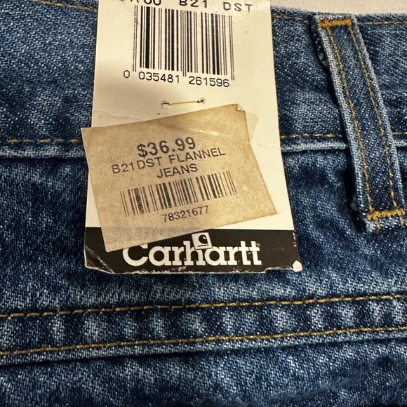 Vintage Y2K ‘02 NWT Mens Carhartt 40x30 B21 DST Relaxed Fit Flannel Lined Jeans - Picture 16 of 16
